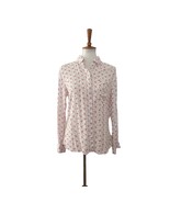 Rails Womens Floral Button Up Shirt Long Sleeve White Pink S Small  - $31.73