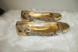 Coach Chic Modern Gold Cap Logo Gold Sequins Ballet Flats Women US 7.5M ... - $68.88