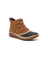 Sorel Women Ankle Duck Boots Out N About Plus Size US 5M Elk Tan Suede - $36.10