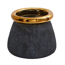 Nearly Natural 10&quot; Stone Planter with Bronze Rim - $64.44