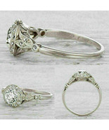 Art Deco 1.20ct Simulated Diamond 925 Silver Vintage Antique Engagement ... - $132.42