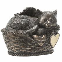 Amazing GiftImpact Pet Memorial Angel Cat Sleeping in Basket Cremation U... - $76.32