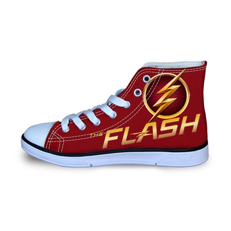Barry Allen The Flash Series High Top Vulcanized Canvas Shoes Casual