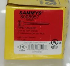 Sammys 8008957 Threaded Rod Anchoring System 2" Pipe Hanger GST 20 Wood image 5