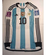 Lionel Messi Argentina 2022 World Cup Match Slim Home Long Sleeve Soccer... - $130.00