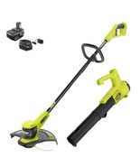 ONE+ 18V Cordless Battery String Trimmer and Blower Combo Kit (2-Tools) ... - $182.99