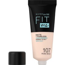 Maybelline New York Fit Me Matte & Poreless Foundation, 107 Rose Beige - $25.69