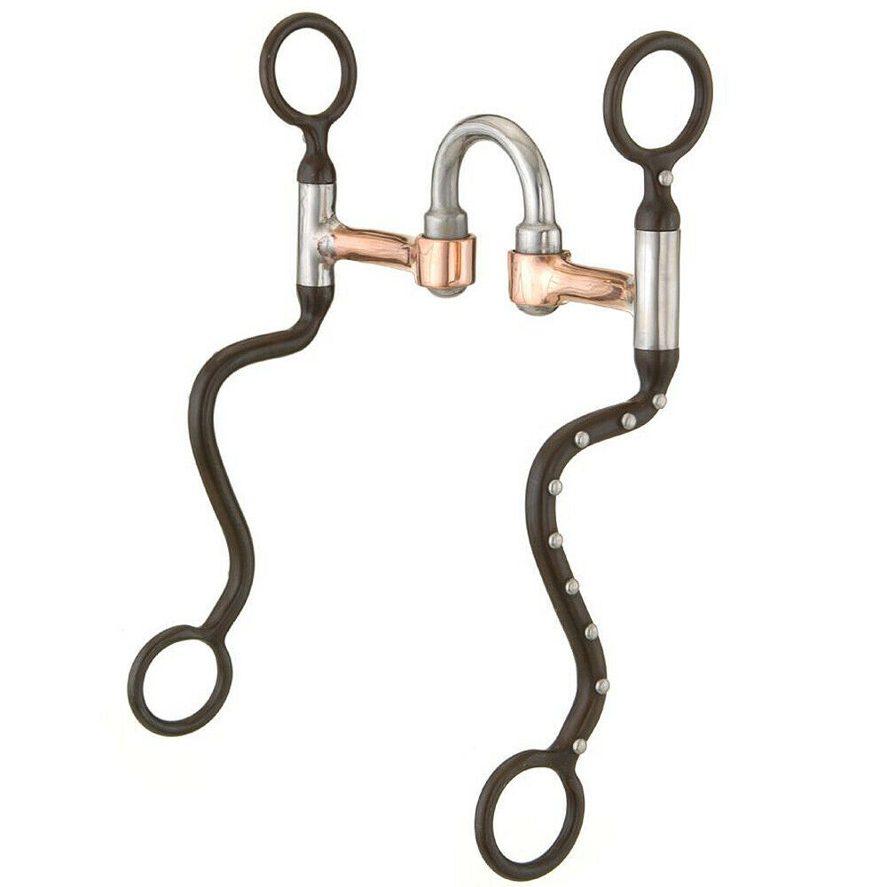 Tough 1 Kelly Silver Star Long Shank Correction Horse Bit Antique Brown