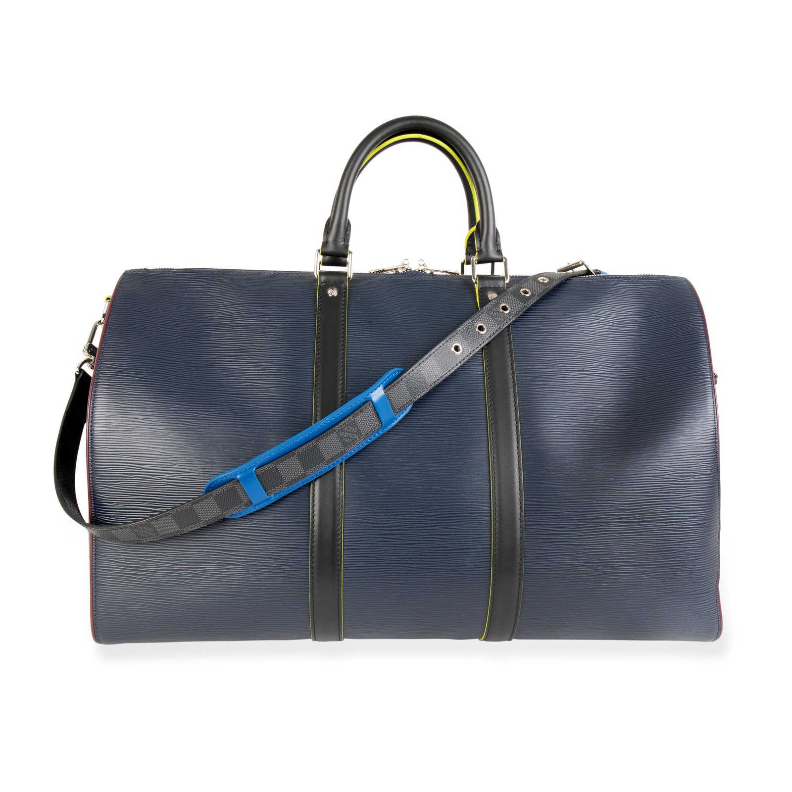 Louis Vuitton Marine Epi Leather Patchwork Graphite Keepall 50 Duffle Bag - Handbags & Purses