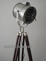 NauticalMart Marine Designer's Vintage Searchlight With Tripod Floor Lamp