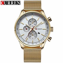 Men's Fashion Casual Sport Quartz Watch Curren Brand Luxury Men Watches Waterpro - $24.29