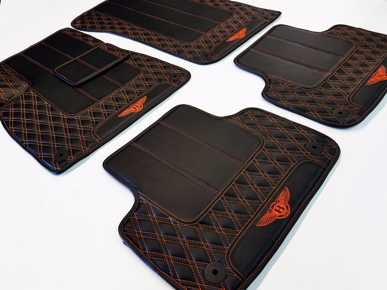 Bentley Bentayga Custom Diamond Eco Leather Floor Mats 2016 2017 2018