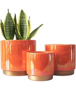Gepege Ceramic Indoor Pots For Plants, Rainbow Pearl Glaze Planter With ... - $36.94