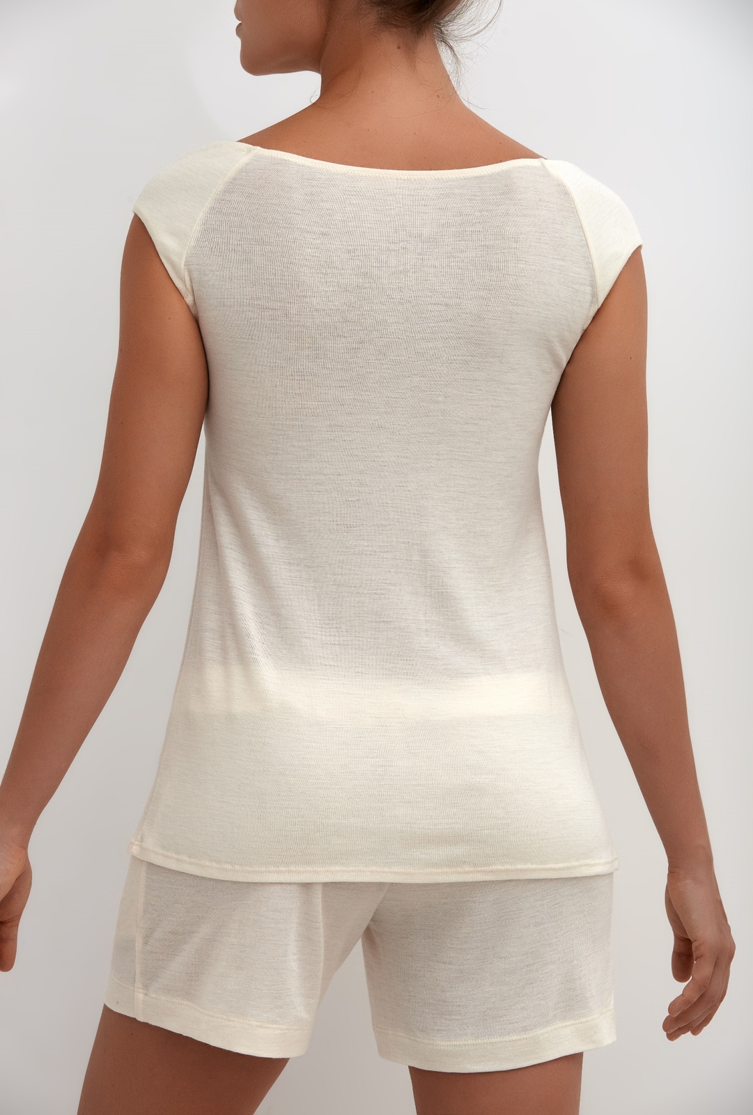 Millesime V Neck Tank Top for Women Pajama Top Sheer Sleepwear Pj Top