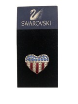 Swarovski Flag Heart Pin Stamped - $54.45
