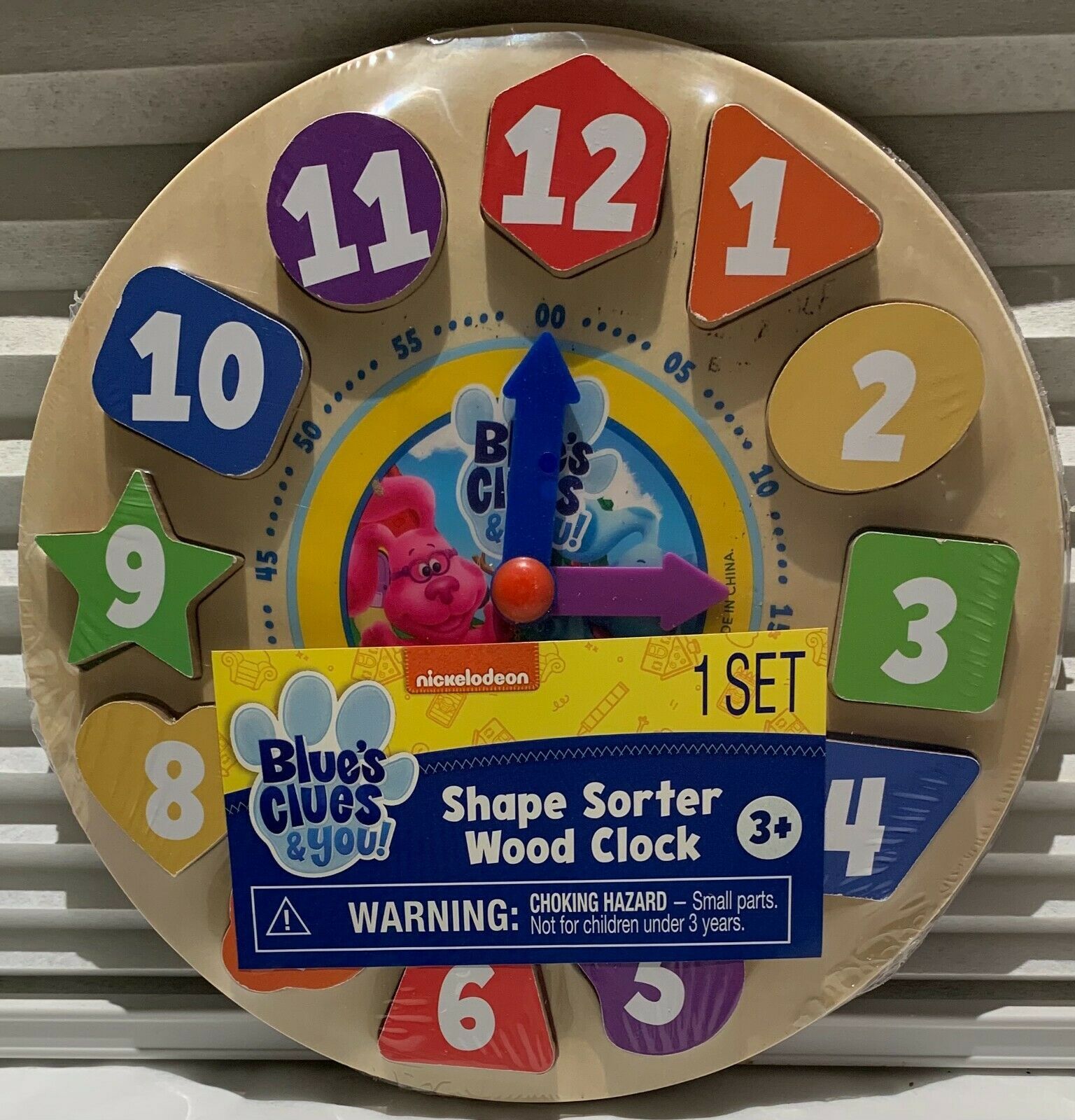 Blue's Clues & You! Shape Sorter, Numbers, Colors and Wooden Clock Time