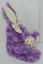 Fiesta Brand E07065 Purple White Polka Dot Sitting Easter Bunny With Bow Egg image 2