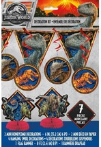 Jurassic Park Party Decoration Kit  Boys Dinosaurs 7PCS Centerpiece Bann... - $7.87