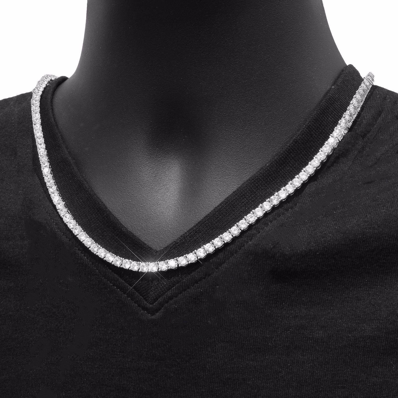 Made with Swarovski Crystal 42.00 CTTW Tennis Necklace Necklaces