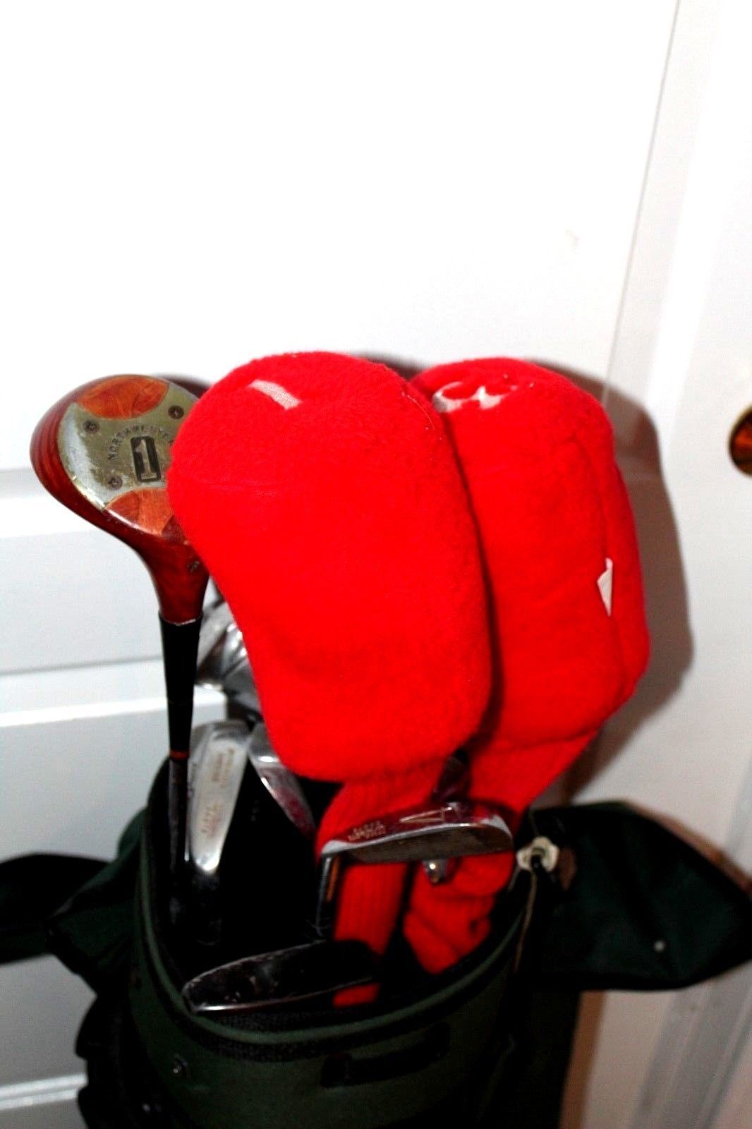 Voit Golf Bag w/12 Clubs, Wilson Billy Casper 59075 Set, Northwestern