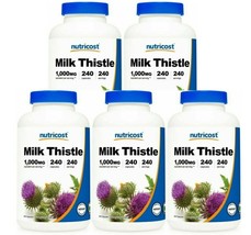 Milk Thistle 1000mg Equivalent 5X240 Vegetarian Caps Nutricost - $62.32