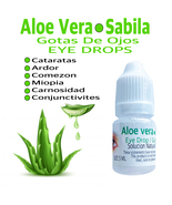 2 pcs ALOE VERA EYE DROPS Dry/ Burning Eyes /Gotas para Ojos de Sabila C... - $13.50