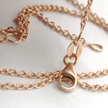 18K ROSE GOLD CHAIN 1.2 MM ROLO ROUND CIRCLE LINK, 17.7 INCHES, MADE IN ITALY image 3