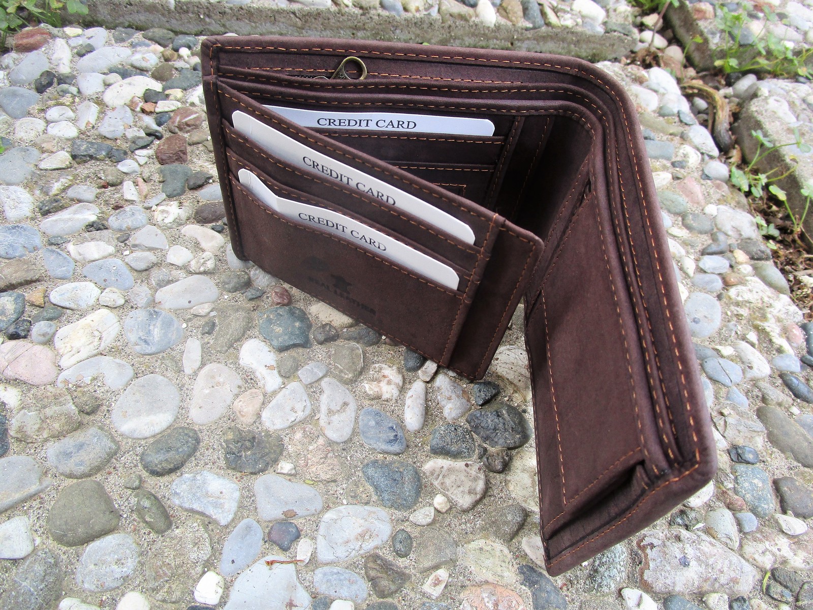 Handmade Genuine Leather Trifold Wallet Wallets