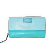 Kate Spade Oliver Street Megan Grace Blue Leather Zip Around Wallet  WLR... - $89.99