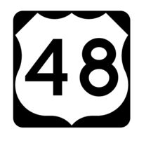US Route 48 Sticker R1910 Highway Sign Road Sign - $1.45+