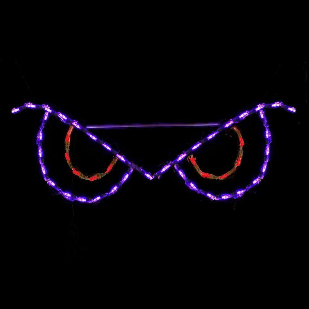 NEW Happy Halloween Spooky Eyes Red Outdoor LED Lighted Decoration