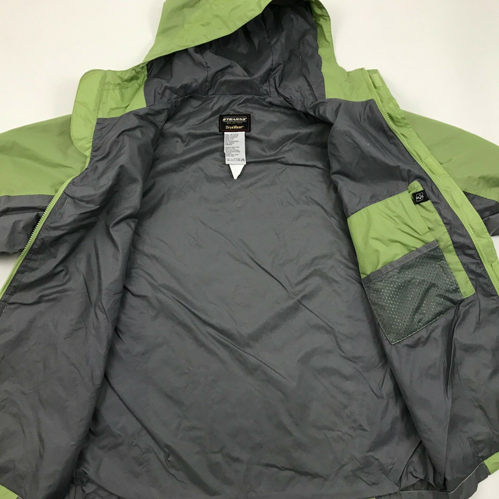 Stearns Dry Wear Hooded Jacket Waterproof Breathable Green Raincoat ...