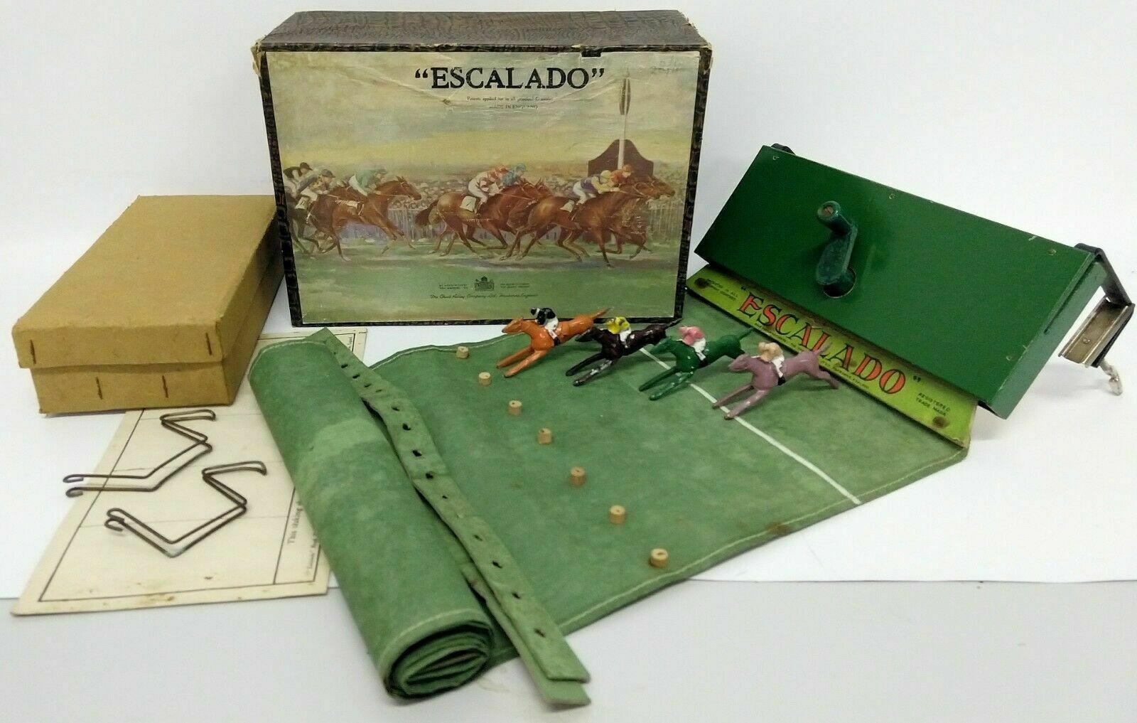 ULTRA RARE Vintage 1940's ESCALADO Horse Race Game by Chad Valley