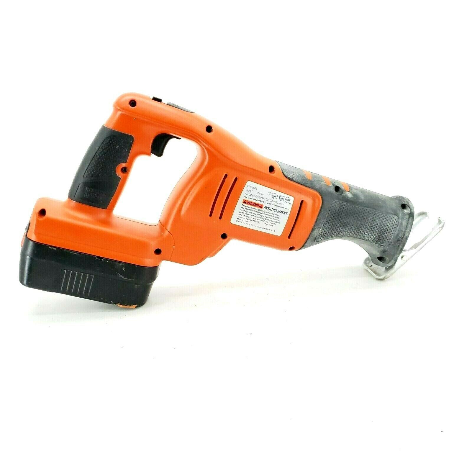 Black and Decker Fire Storm 18V Reciprocating Saw FS1800RS with One