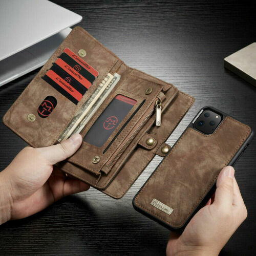 For iPhone 13 Pro Max 11 Pro 6S 78+ Leather Magnetic back cover Flip Wallet Case
