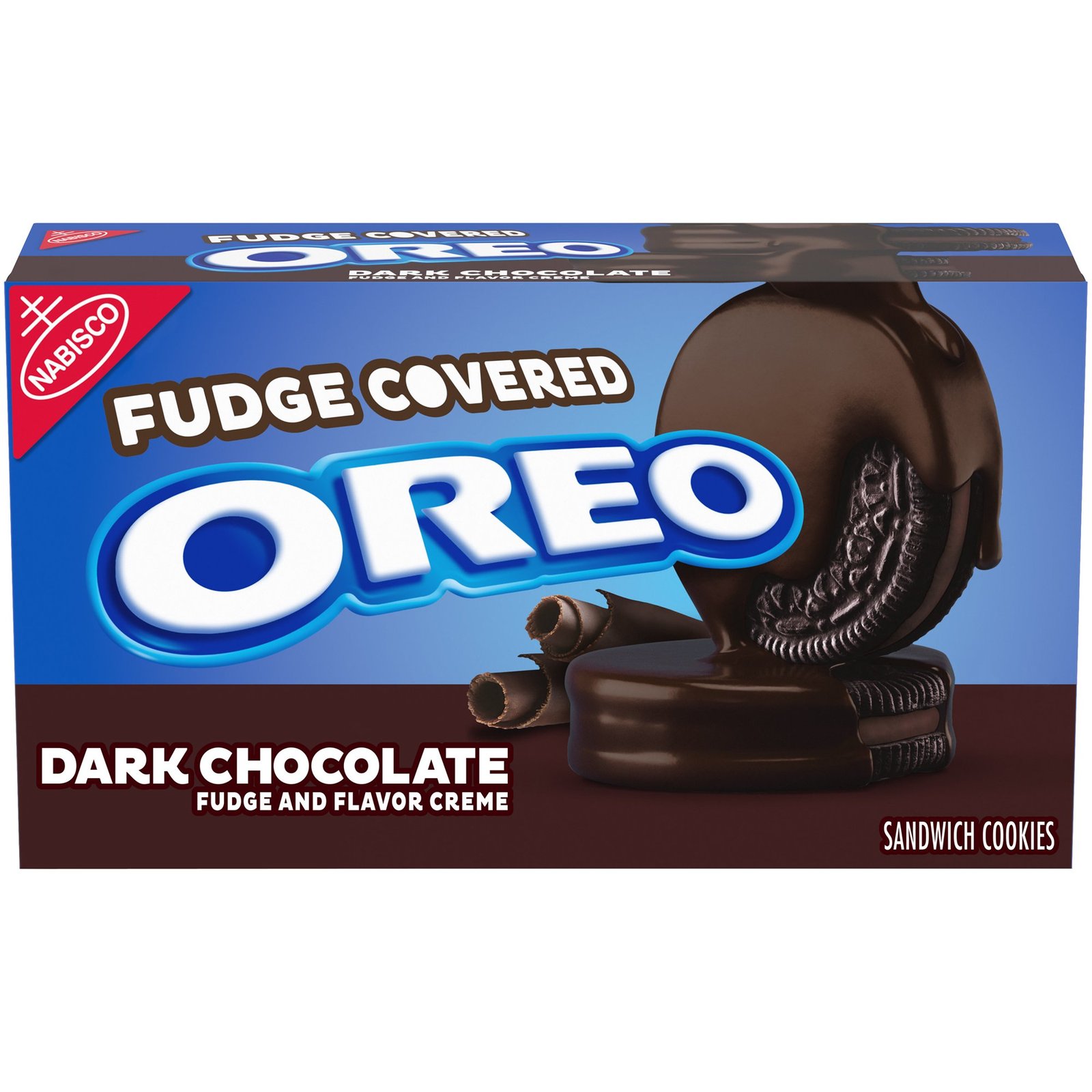 OREO Dark Chocolate Fudge Covered Dark Chocolate Creme Sandwich Cookies  7.9 oz.