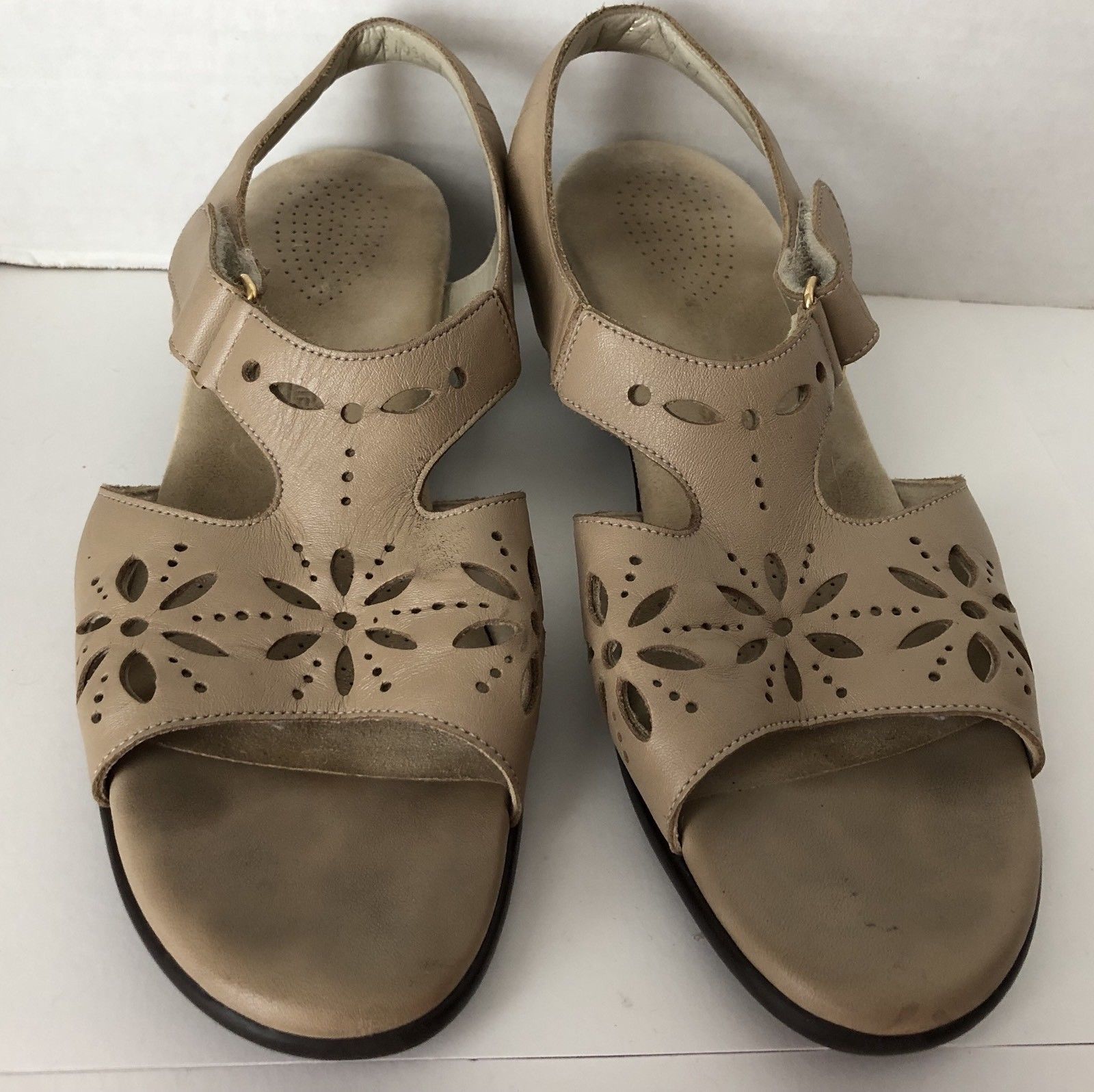 SAS Shoes Womens Size 10 N Beige Sandals Narrow 10N Open Toe Adjustable ...