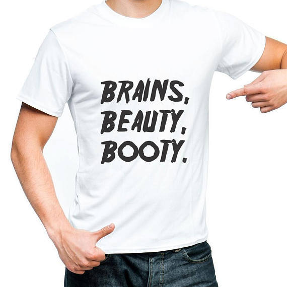 brains beauty booty shirt boohoo