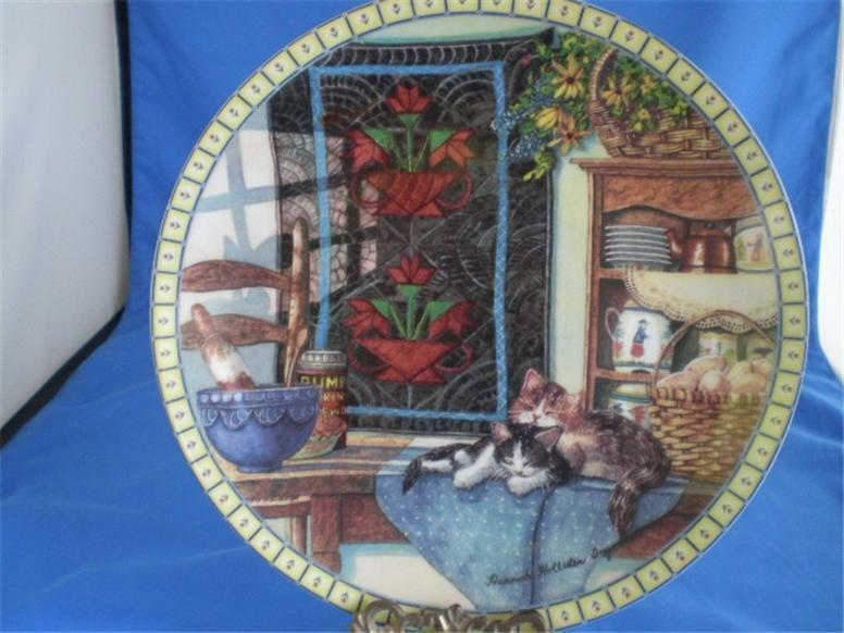 Primary image for Kitty Cat Plate Quilts and Kitties Lazy Morning Cozy Country Corner