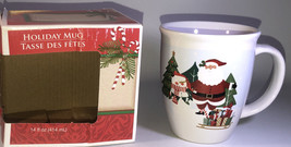 Santa &amp; Snowman-Christmas/Holiday 14oz Coffee Tea  Coco Cup/Mug In Gift ... - $13.74
