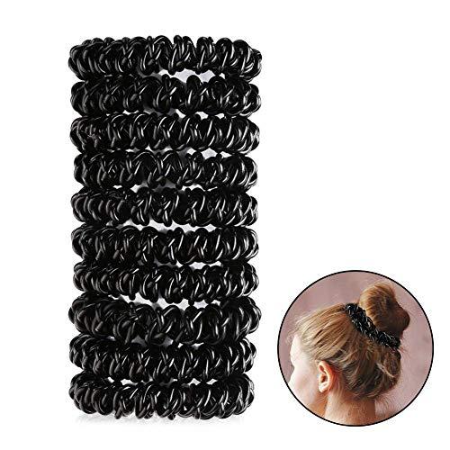 20Pcs Spiral Hair Ties Plastic Elastics Hair Ties No Crease Coil Hair