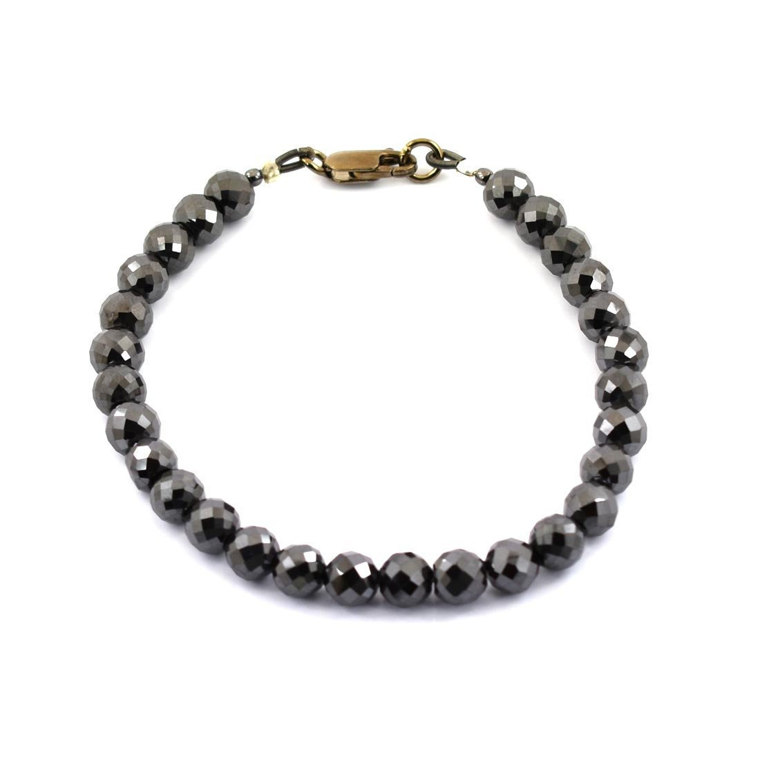 Derek Jeter 6mm-7mm Black Diamond Faceted Beads Necklace With Matching ...