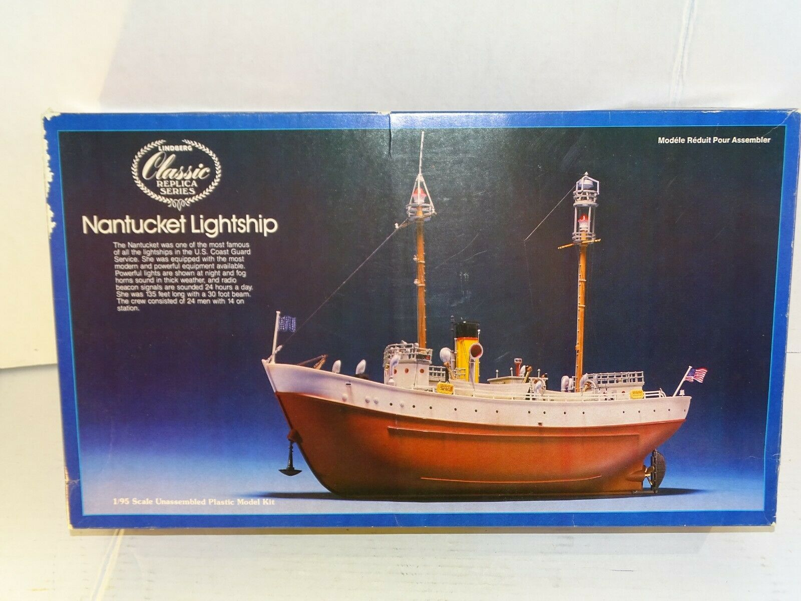 Lindberg Classic Nantucket Lightship 717 Model Kit Complete Unassembled