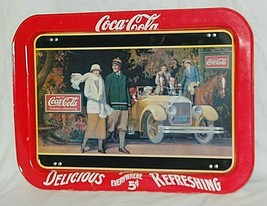 Coca Cola Coke 1987 Touring Car Large TV Lap Tray Repro 1924 Ohio Art Li... - $29.69