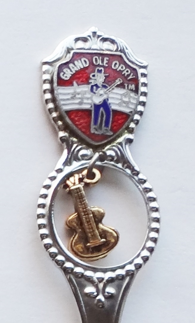 Collector Souvenir Spoon USA Tennessee Nashville Grand Ole Opry Guitar