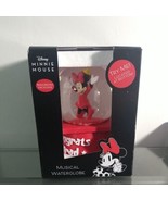 NIB Disney Minnie Mouse Red Musical Water Globe Celebrate Graduation Con... - $28.05