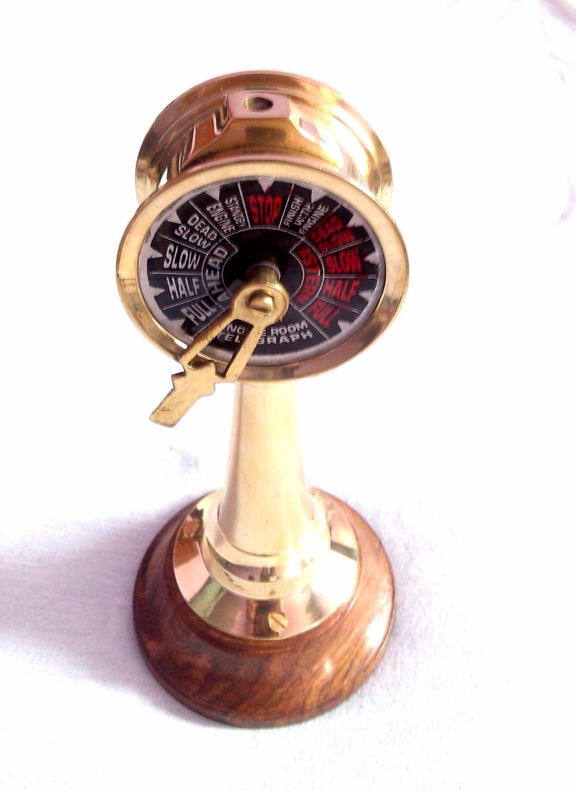 Nautical-Table-Top-Brass-Telegraph-Handmade-Vintage-Ship-Engine-Room-Telegraph