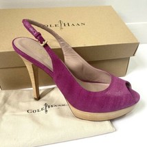 Cole Haan Mariela Air Beet Pink Womens Platform High Heels Pumps Size US 10 Peep - $24.74