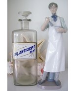 RARE 12&quot; Glass Label Apothecary Bottle~LUG~1800&#39;s~LIQUID ANTISEPTIC SOLU... - $395.99