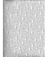New A.E. Nathan Clouds Hanging Stars on Gray Comfy Flannel Fabric bt Hal... - $3.96